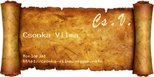 Csonka Vilma névjegykártya
