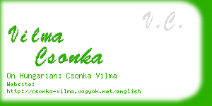 vilma csonka business card